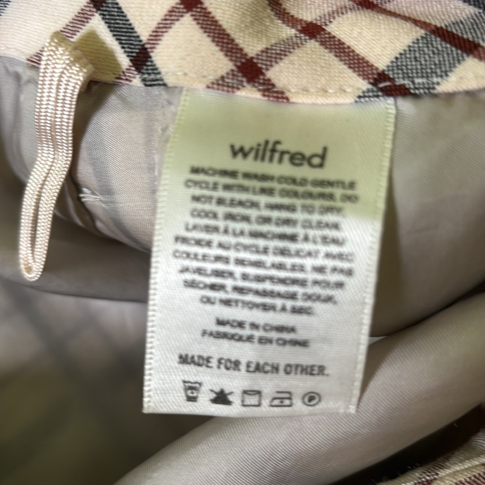 Aritzia Wilfred Plaid Patio Mini Skirt Size small - Picture 4 of 4